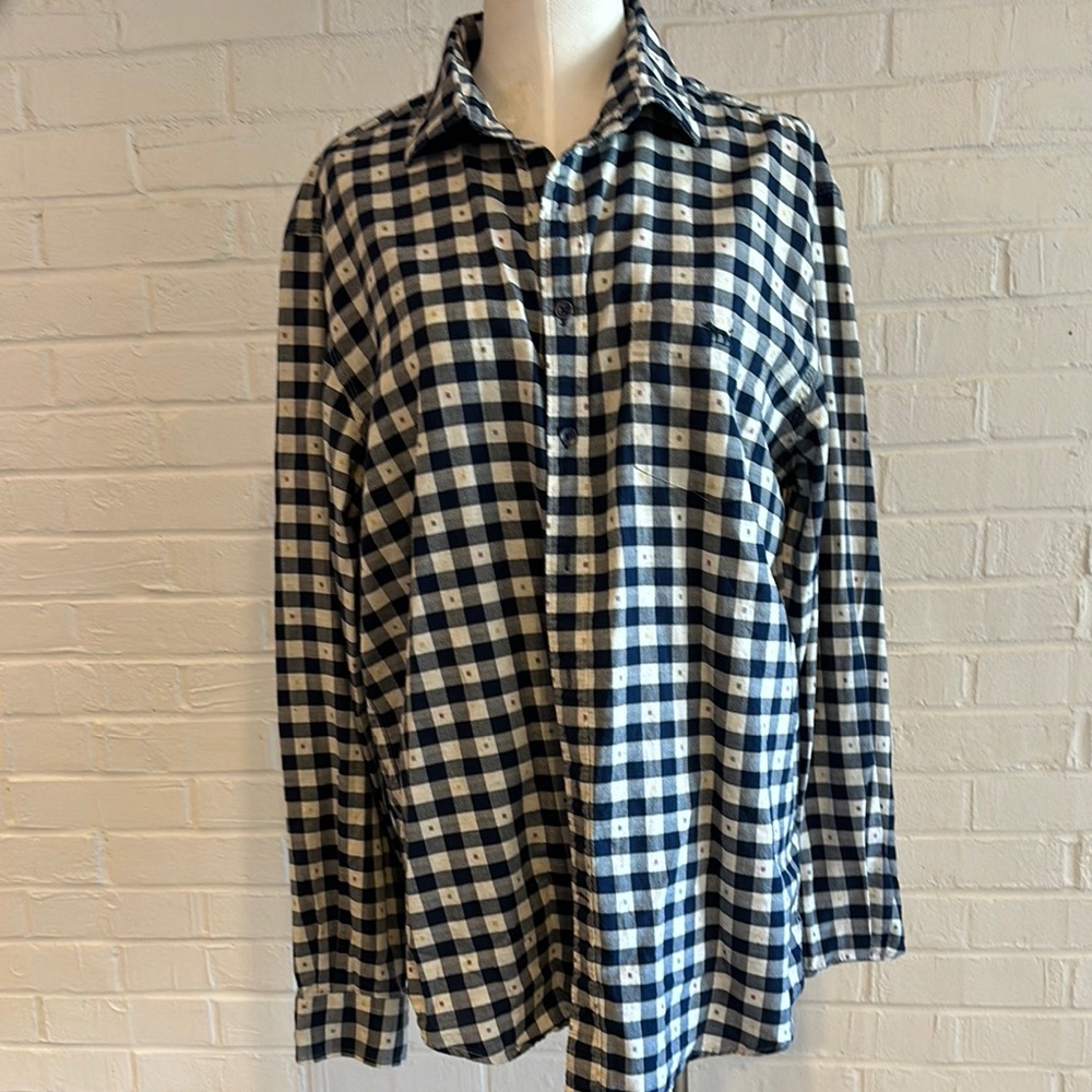 Rodd & Gunn Men’s Size L Navy Checkered Shirt